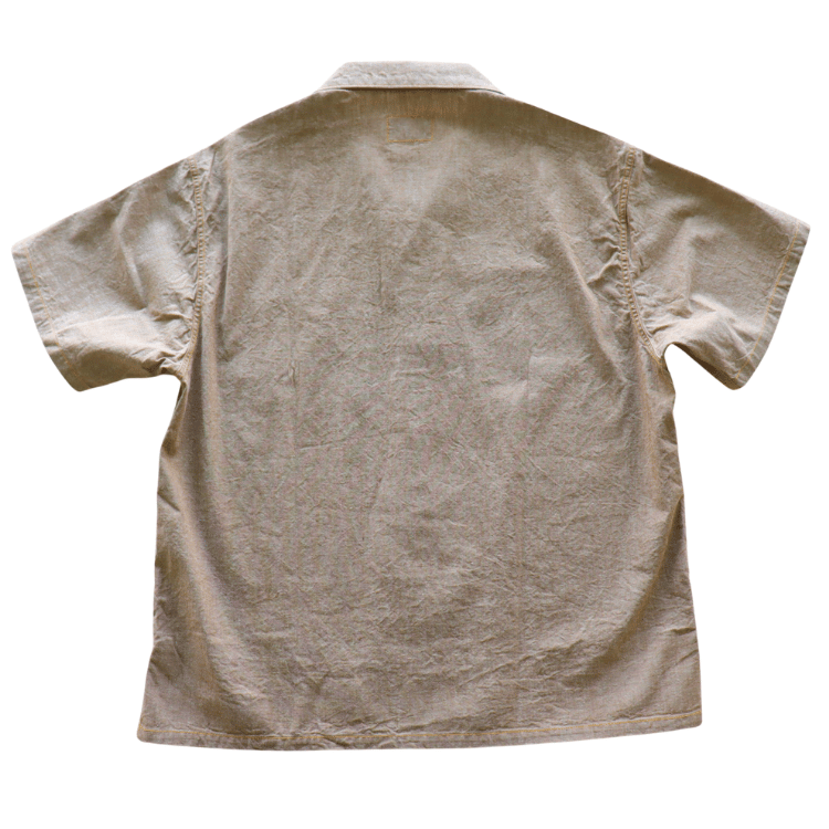 Mister Freedom ミスターフリーダム SC39669 Beige Chambray”WATERTOWN”Shirt ベージュシャンブレー ”ウォータータウン”シャツ 半袖シャツ メンズ シャンブレーシャツ