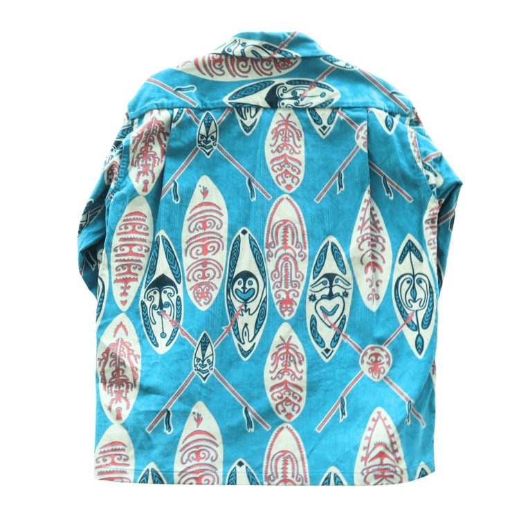 SUN SURF サンサーフ SS29581 CORDUROY L/S OPEN SHIRT "GOD'S SHIELD" 長袖 アロハシャツ コーデュロイオープンシャツ コットン100%