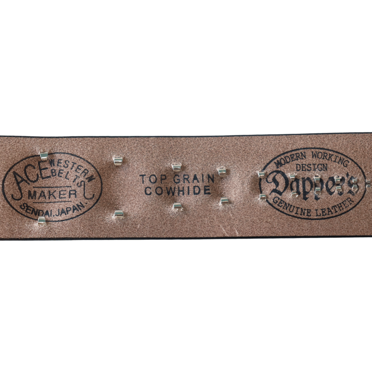 DAPPER'S ダッパーズ × ACE WESTERN BELTS Lot.1792 GO From Tokyo Design Studs Belt Made by ACE WESTERN BELTS  エースウエスタンベルト スタッズベルト