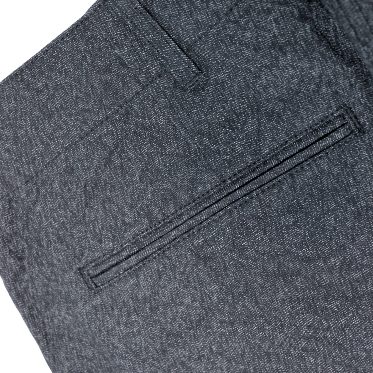 CUSHMAN 22686 BLACK CHAMBRAY 41 TROUSERS - Black Chambray 41 Trousers / 41 Chino Trousers - Work Pants, Wide Silhouette