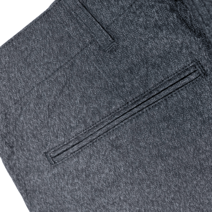 CUSHMAN 22686 BLACK CHAMBRAY 41 TROUSERS - Black Chambray 41 Trousers / 41 Chino Trousers - Work Pants, Wide Silhouette