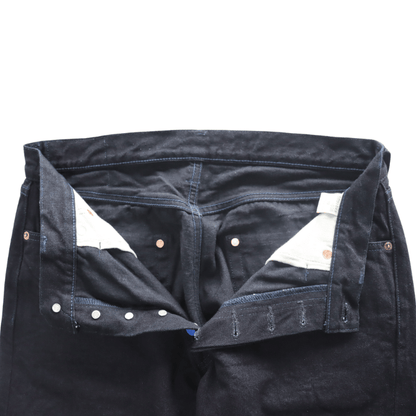 SAMURAI JEANS S0510XX-BOB AOKI TOUEI (Blue Sword Shadow) 15oz Black on Blue 510 Model Jeans, Denim Pants, Aoki Touei Series Original Denim