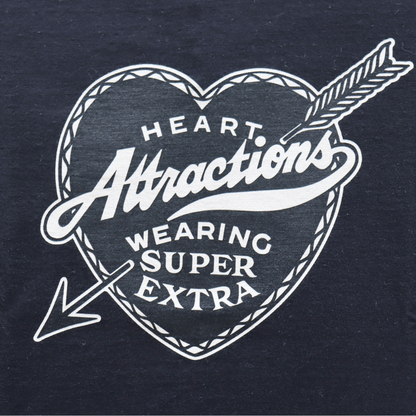ATTRACTIONS AM0011 Heart Attractions S/S Heart Attractions Men's Short Sleeve T-Shirt, American Casual, MASA SCULP Collaboration