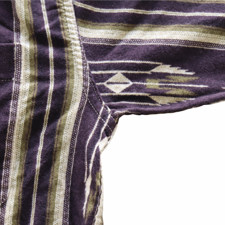 CUSHMAN クッシュマン 25708 NATIVE PURINT NEL OPEN COLLAR SHIRTS ネイティブプリントネルオープンカラーシャツ