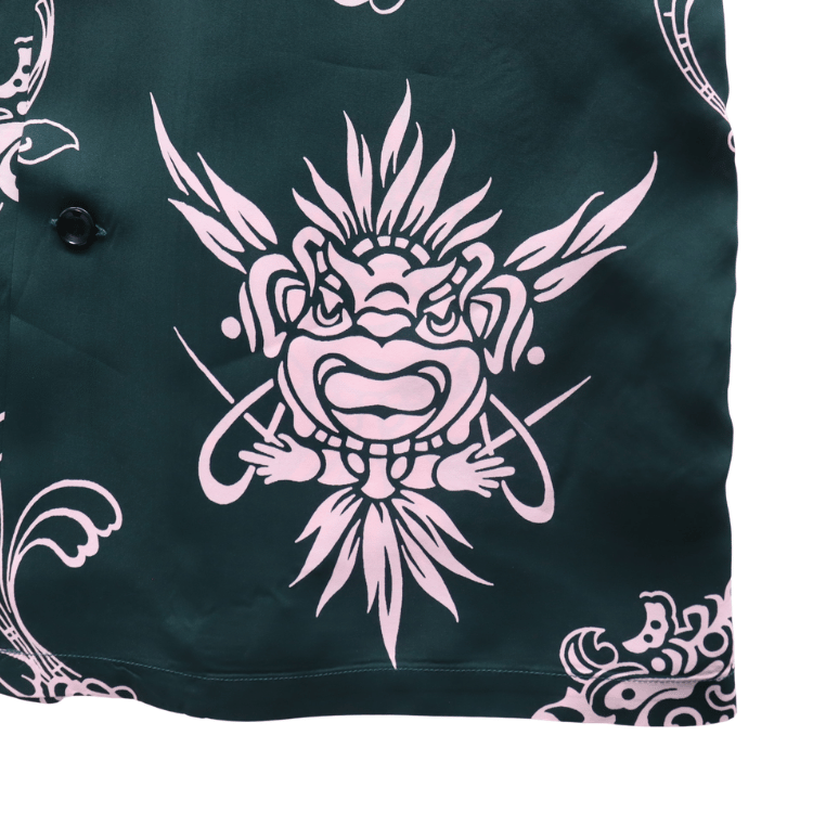 SUN SURF SS29601 L/S RAYON ALOHA SHIRT '26Model INCARNATION OF GOD Rayon Aloha Shirt Hawaiian Shirt Long-sleeved Shirt