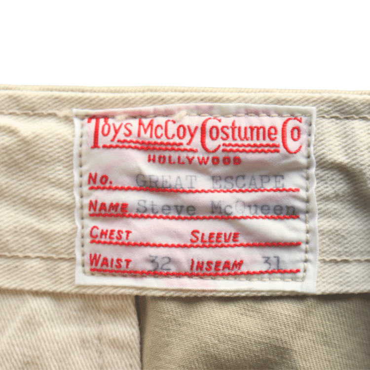 TOYS McCOY トイズマッコイ TMP2504 "V.HILTS" STEVE McQUEEN TROUSERS チノパン スティーブマックイーン