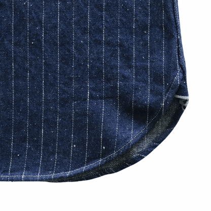 DELUXEWARE デラックスウエア 7630A DENIM NEL SHIRT デニムネルシャツ ネルシャツ デニムストライプネル デニムヘビーネル