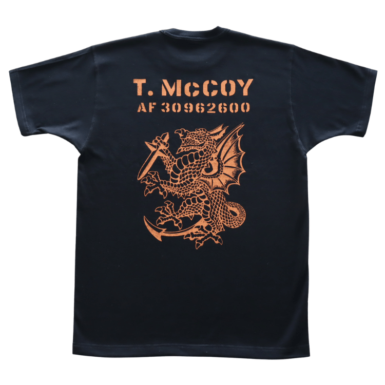 TOYS McCOY TMC2608 MILITARY TEE T. McCOY "AF 30962600" Military Tee, Short Sleeve T-Shirt, Size L-2, Test Sample, Dragon Print