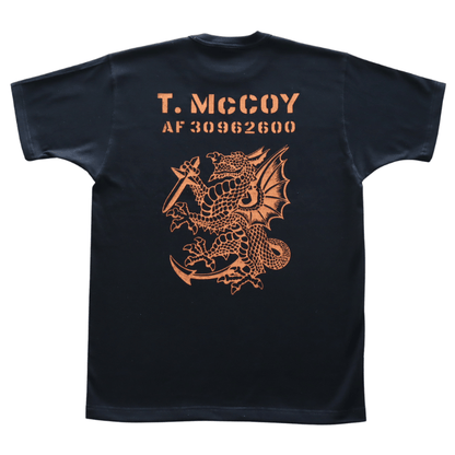 TOYS McCOY TMC2608 MILITARY TEE T. McCOY "AF 30962600" Military Tee, Short Sleeve T-Shirt, Size L-2, Test Sample, Dragon Print