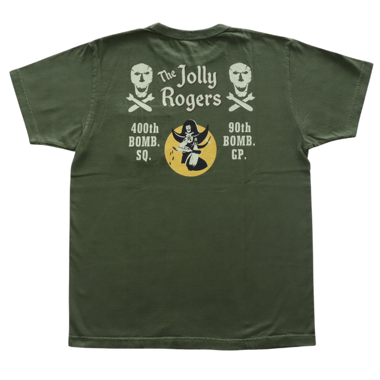 BUZZ RICKSON'S BR79711 S/S POCKET T-SHIRT "JOLLY ROGERS" Pocket T-shirt Jolly Rogers Short-sleeved T-shirt T-shirt Military T-shirt Printed T-shirt