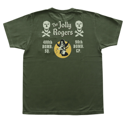 BUZZ RICKSON'S BR79711 S/S POCKET T-SHIRT "JOLLY ROGERS" Pocket T-shirt Jolly Rogers Short-sleeved T-shirt T-shirt Military T-shirt Printed T-shirt