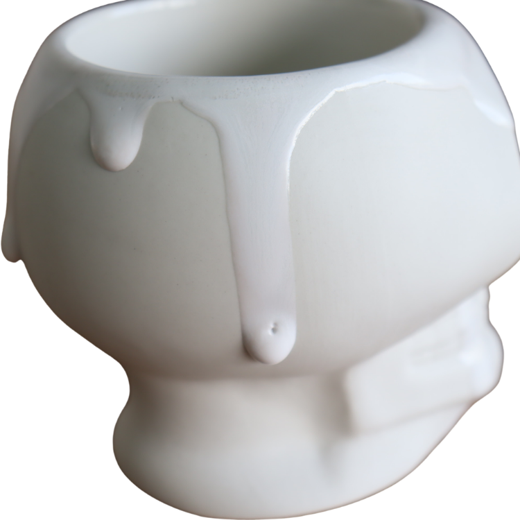 ATTRACTIONS x Hasami Ware A20033W Skull Mug White Mug Skull Skull Mug Hasami Ware Limited Edition Pottery Ceramic Stone Interior Stylish