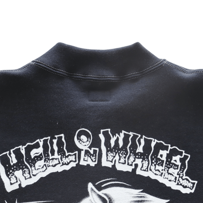 CUSHMAN クッシュマン x TOP トップ 26386T TOP別注 FULL ZIP SWEAT "HELL ON WHEEL" フルジップスウェット 裏起毛 エアブラシ