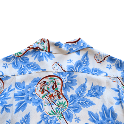 SUN SURF SS39613 S/S RAYON HAWAIIAN SHIRT “UKULELE MELODY” Rayon Hawaiian Shirt Ukulele Melody Hawaiian Shirt Aloha Shirt Ukulele Short-Sleeve Shirt