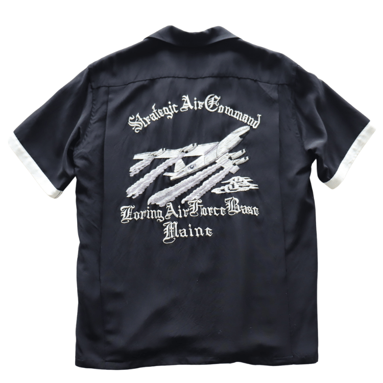 BUZZ RICKSON'S BR39735 BOWLING SHIRT “STRATEGIC AIR COMMAND” Short-Sleeve Men's Americana Strategic Air Command