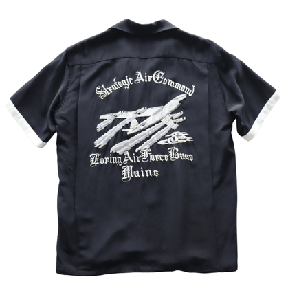 BUZZ RICKSON'S BR39735 BOWLING SHIRT “STRATEGIC AIR COMMAND” Short-Sleeve Men's Americana Strategic Air Command