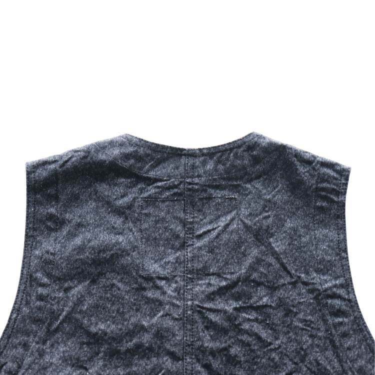 CUSHMAN クッシュマン 21893 BLACK CHAMBRAY WORK VEST ブラックシャンブレーワークベスト クラシカル ベスト シンチバック アメカジ  ワークスタイル