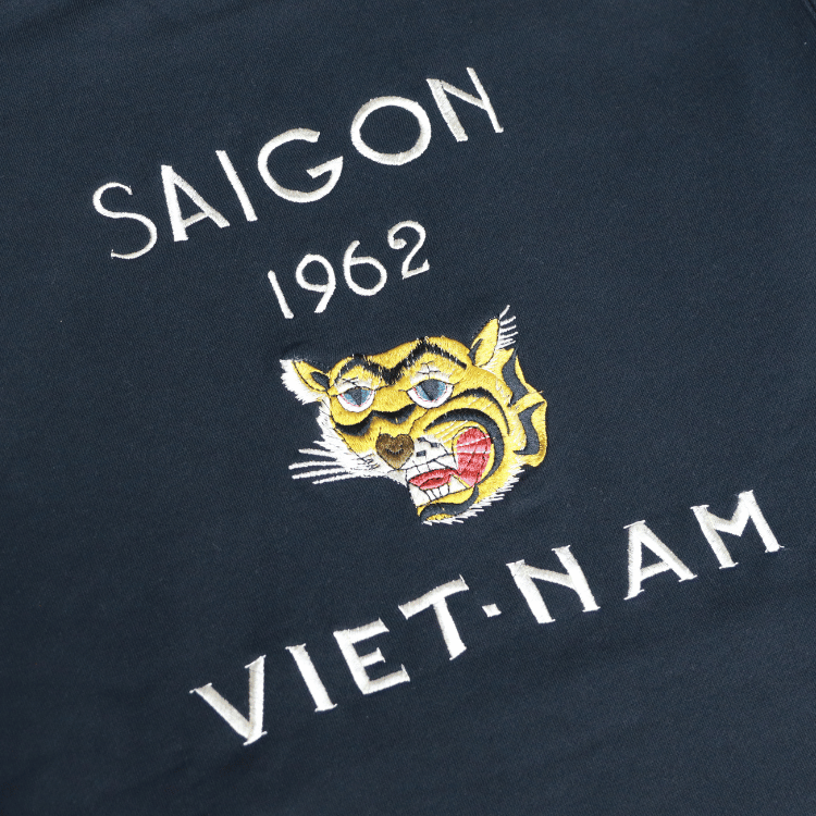 TAILOR TOYO TT69816 SUKA HOODED PARKA EMBROIDERED "VIET-NAM" Sweatshirt Hoodie Brushed Lining Kangaroo Pocket