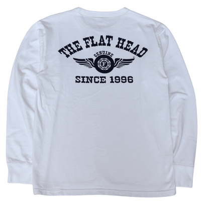 THE FLAT HEAD フラットヘッド FN-THCL-202 LONG SLEEVE T-SHIRT - FLYING WHEEL ロングスリーブTシャツ フライングホイール ロンT アメカジ