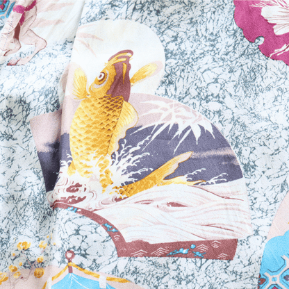 SUN SURF SS39614 S/S RAYON HAWAIIAN SHIRT "JAPANESE QUAINT DESIGN" Rayon Hawaiian Shirt Japanese Quaint Design Hawaiian Shirt Aloha Shirt Short Sleeve Shirt