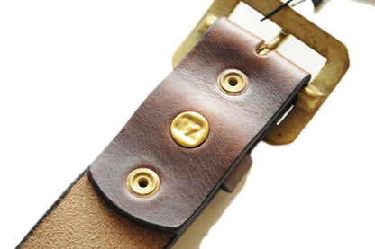 ART BROWN アートブラウン VGB40142AB クロムエクセルレザー 40mm幅 真鍮バックル ギャリソンベルト プルアップレザー ゴールド ホーウィン社  オイルドレザー グッズ ベルト 日本製