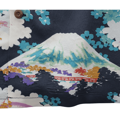 SUN SURF SS39618 S/S RAYON HAWAIIAN SHIRT "ANCIENT CAPITAL" Rayon Hawaiian Shirt Ancient Capital Japanese Pattern Hawaiian Shirt Aloha Shirt Short Sleeve Shirt