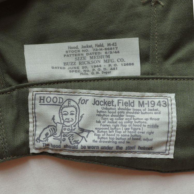 BUZZ RICKSON'S BR15996 Type M-43 “BUZZ RICKSON MFG. CO.” 5th BOMB.GROUP BOMBER BARONS Military Jacket M-43 U.S. ARMY Field Jacket