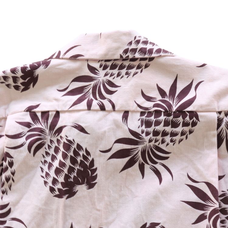 SUN SURF サンサーフ SS29580 L/S CORDUROY OPEN SHIRT “DUKE'S PINEAPPLE” 長袖 アロハシャツ デューク・カハナモク パイナップル コットン100%