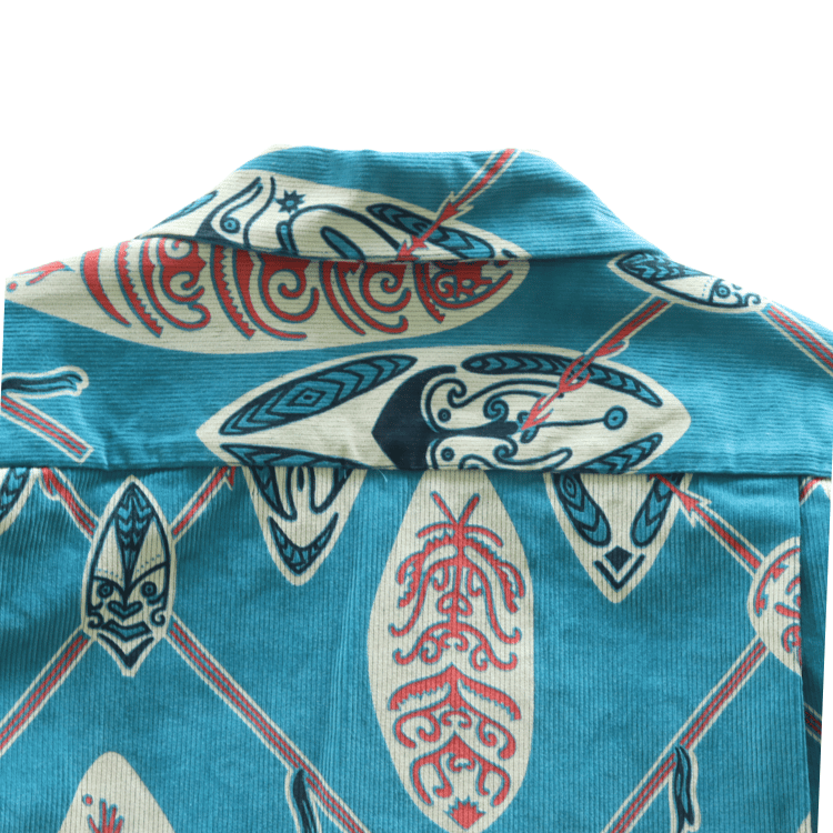 SUN SURF サンサーフ SS29581 CORDUROY L/S OPEN SHIRT "GOD'S SHIELD" 長袖 アロハシャツ コーデュロイオープンシャツ コットン100%