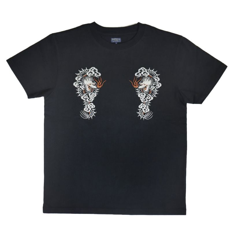 TAILOR TOYO テーラー東洋 TT79388 SUKA T-SHIRT EMBROIDERED FLOATING DRAGON スカT