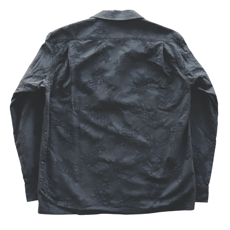 CUSHMAN クッシュマン 25616 PINEAPPLE JACQUARD OPEN COLLAR SHIRTS パイナップルジャガードオープンカラーシャツ 長袖シャツ メンズ パイナップル柄 ジャガード織り
