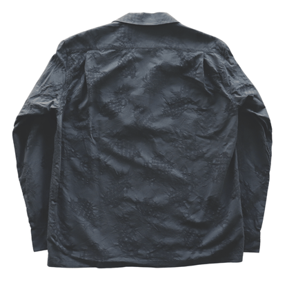 CUSHMAN クッシュマン 25616 PINEAPPLE JACQUARD OPEN COLLAR SHIRTS パイナップルジャガードオープンカラーシャツ 長袖シャツ メンズ パイナップル柄 ジャガード織り