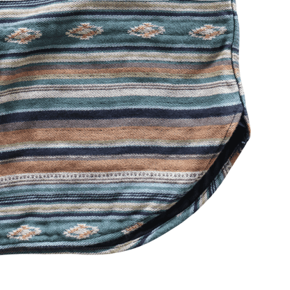 DELUXEWARE デラックスウエア 7649C NATIVE BORDER ネイティブボーダー ヘビーネルシャツ