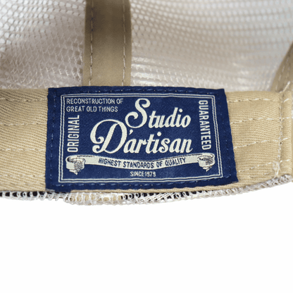 STUDIO D'ARTISAN ステュディオダルチザン 7582 mesh cap メッシュキャップ メンズ レディース ユニセックス 帽子 ワッペン スナップバック アジャスターアメカジスタイル