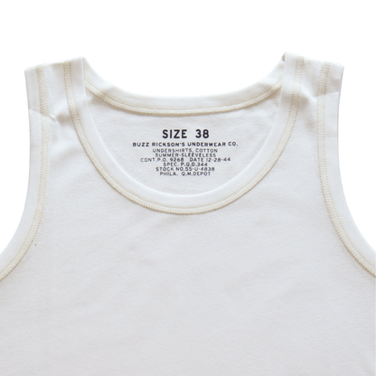 BUZZ RICKSON'S BR79741 UNDERSHIRTS, COTTON SUMMER-SLEEVELESS Tank Top Men's Underwear
