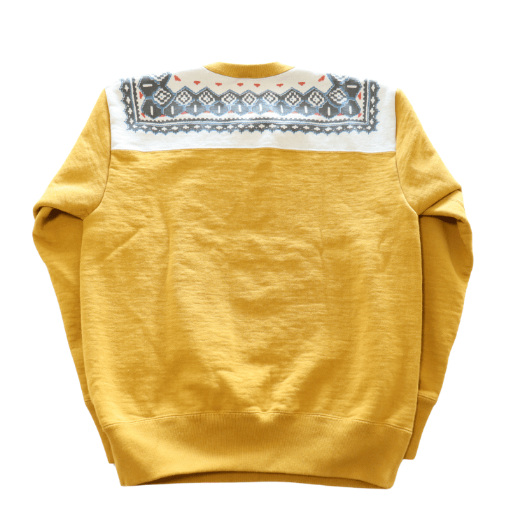 DELUXEWARE デラックスウエア S105-24A SNOW HALF ZIP 希少なヴィンテージ雪柄を採用したハーフジップスウェット