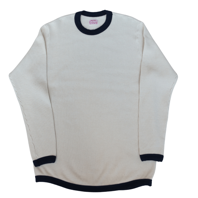 CUSHMAN クッシュマン 26392 BIG WAFFLE TWO TONE LONG TEE ビッグワッフル ツートンロングT アメカジ ワッフルT