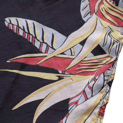 DELUXEWARE AL-20S BIRD OF PARADISE Hawaiian Shirt, Aloha Shirt, Short Sleeve Shirt, Border Pattern