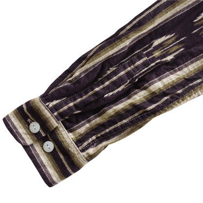 CUSHMAN クッシュマン 25708 NATIVE PURINT NEL OPEN COLLAR SHIRTS ネイティブプリントネルオープンカラーシャツ