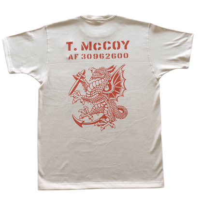 TOYS McCOY TMC2608 MILITARY TEE T. McCOY "AF 30962600" Military Tee, Short Sleeve T-Shirt, Size L-2, Test Sample, Dragon Print