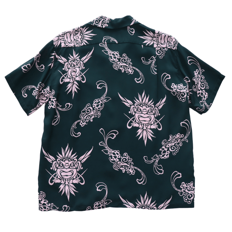 SUN SURF SS39611 S/S RAYON HAWAIIAN SHIRT “INCARNATION OF GOD” Rayon Hawaiian Shirt Incarnation of God Tiki Hawaiian Shirt Aloha Shirt Short Sleeve Shirt