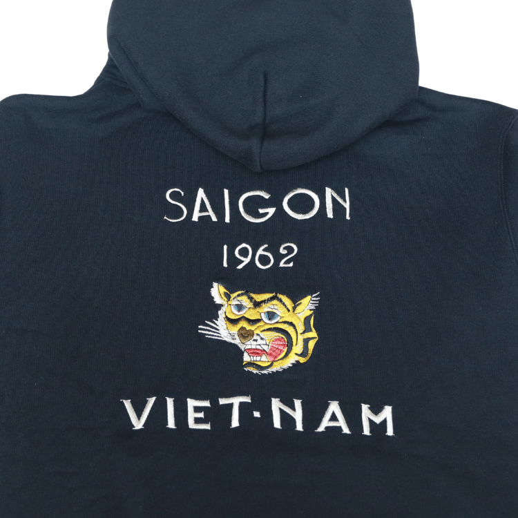 TAILOR TOYO TT69816 SUKA HOODED PARKA EMBROIDERED "VIET-NAM" Sweatshirt Hoodie Brushed Lining Kangaroo Pocket