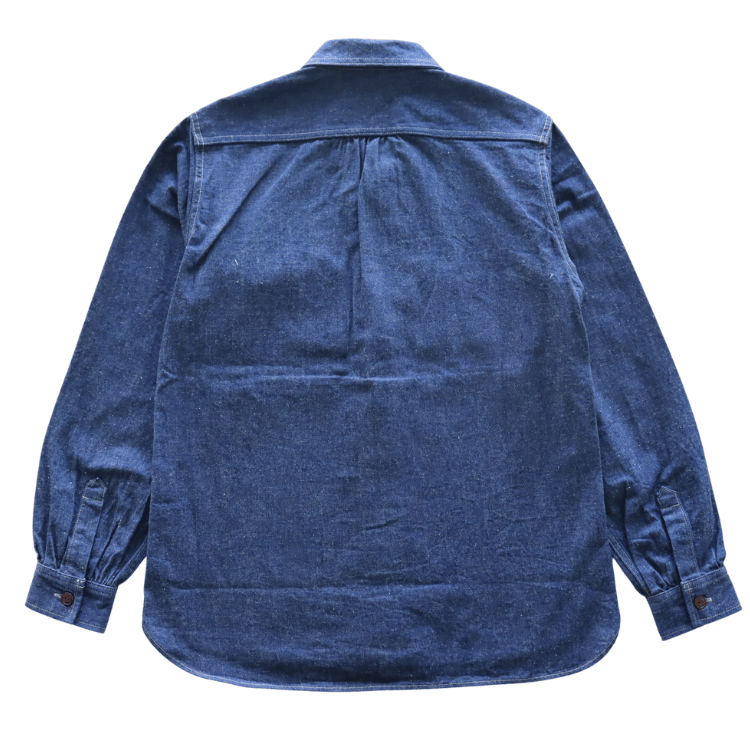 ORGUEIL OR-5127 Shawl Collar Denim Work Shirt - Classic Shirt, 1930s Style, Shawl Collar Shirt, Denim Shirt, Work Shirt