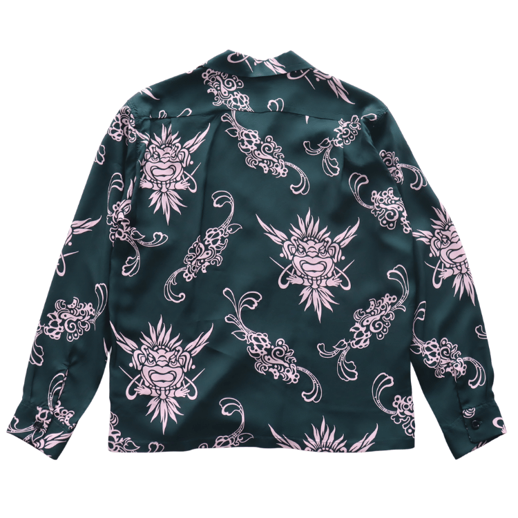 SUN SURF SS29601 L/S RAYON ALOHA SHIRT '26Model INCARNATION OF GOD Rayon Aloha Shirt Hawaiian Shirt Long-sleeved Shirt