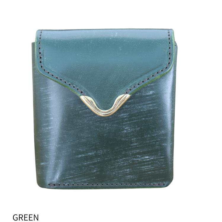 池之端銀革店 Cramp Cr-928 UKブライドル ギャルソンスリムウォレット 2つ折り 最小クラス