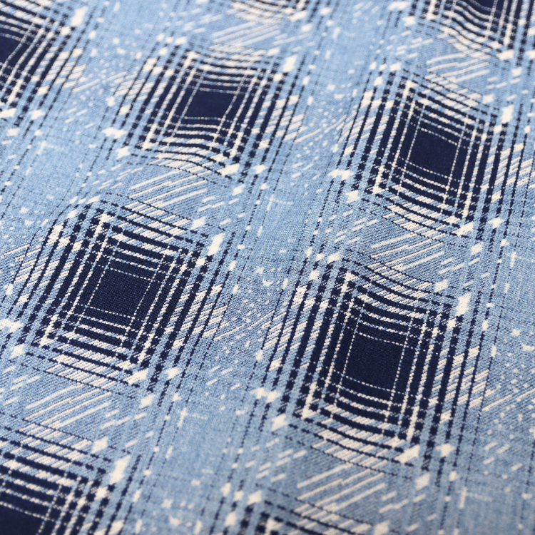 SAMURAI JEANS サムライジーンズ SSS26-YBC 藍抜染雪オンブレチェック柄ワークシャツ