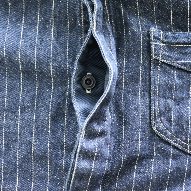 DELUXEWARE デラックスウエア 7630A DENIM NEL SHIRT デニムネルシャツ ネルシャツ デニムストライプネル デニムヘビーネル