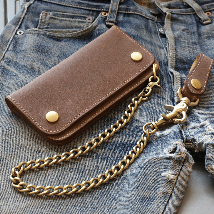 KC,s SH1092 SPLIT HORWEEN TRACKER WALLET - Men's Long Wallet, Tracker Wallet, American Casual, Chromexcel, Roughout