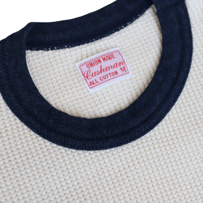 CUSHMAN クッシュマン 26392 BIG WAFFLE TWO TONE LONG TEE ビッグワッフル ツートンロングT アメカジ ワッフルT