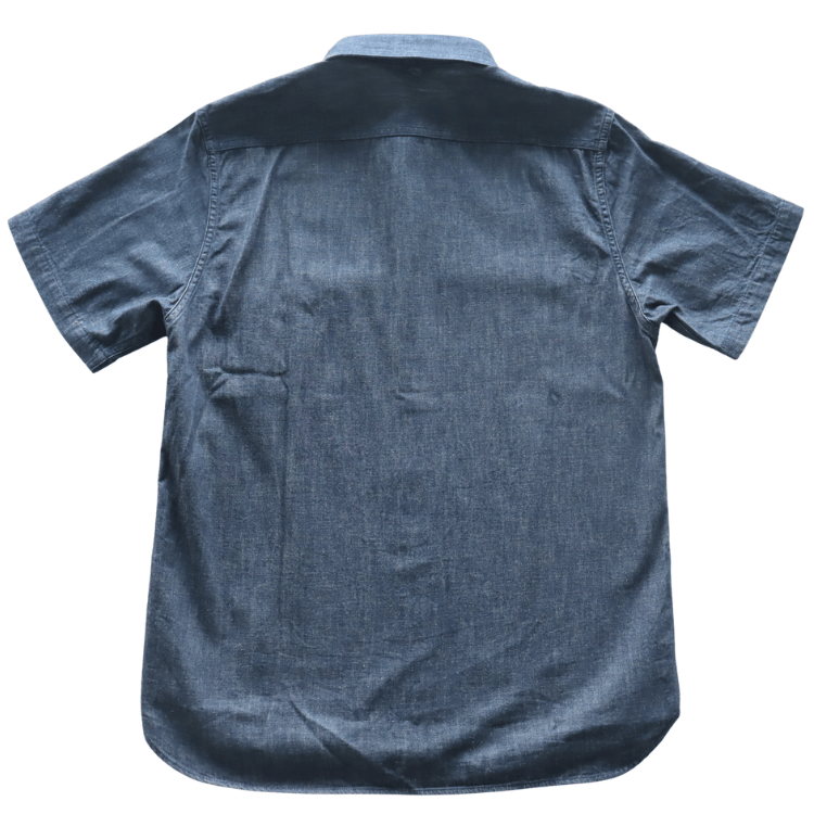 ORGUEIL OR-5107S Denim Shawl Collar Short-Sleeved Shirt Classic Short-Sleeved Shirt Shawl Collar Shirt 7oz Denim